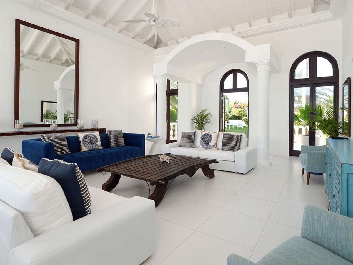 Living Room at Villa Indigo in Anguilla