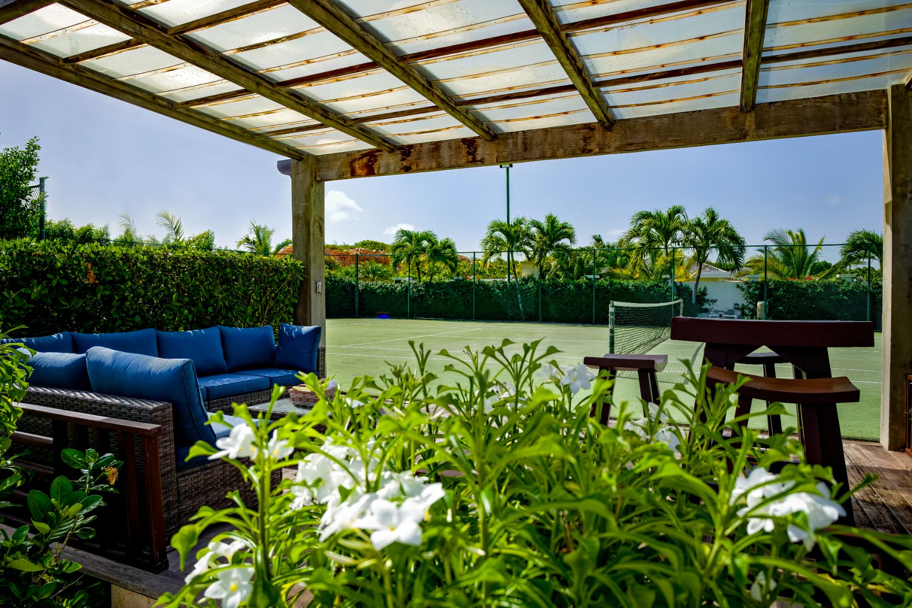 Tennis Court at Villa Indigo in Anguilla 