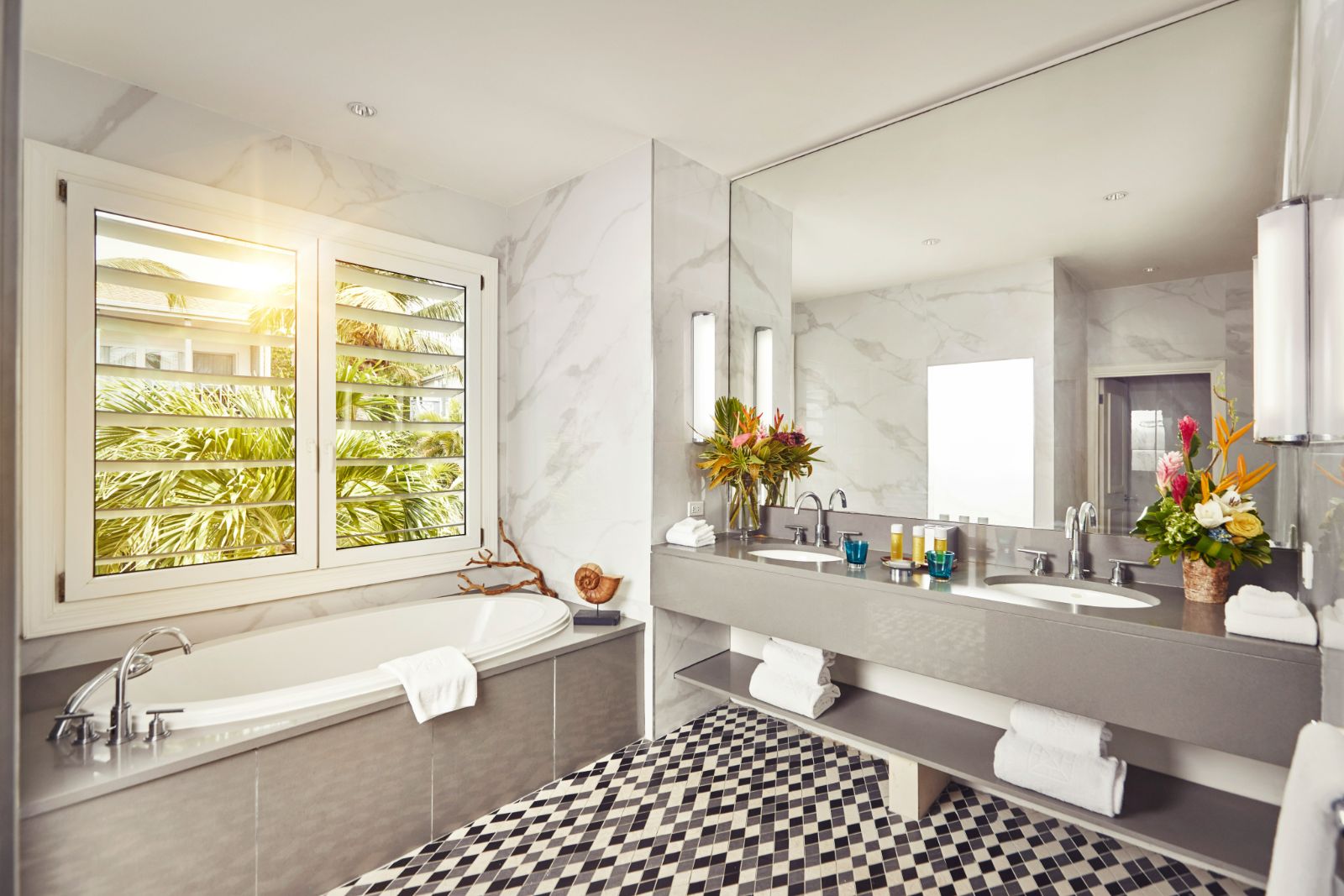 Ocean Suite bathroom at Carlisle Bay in Antigua