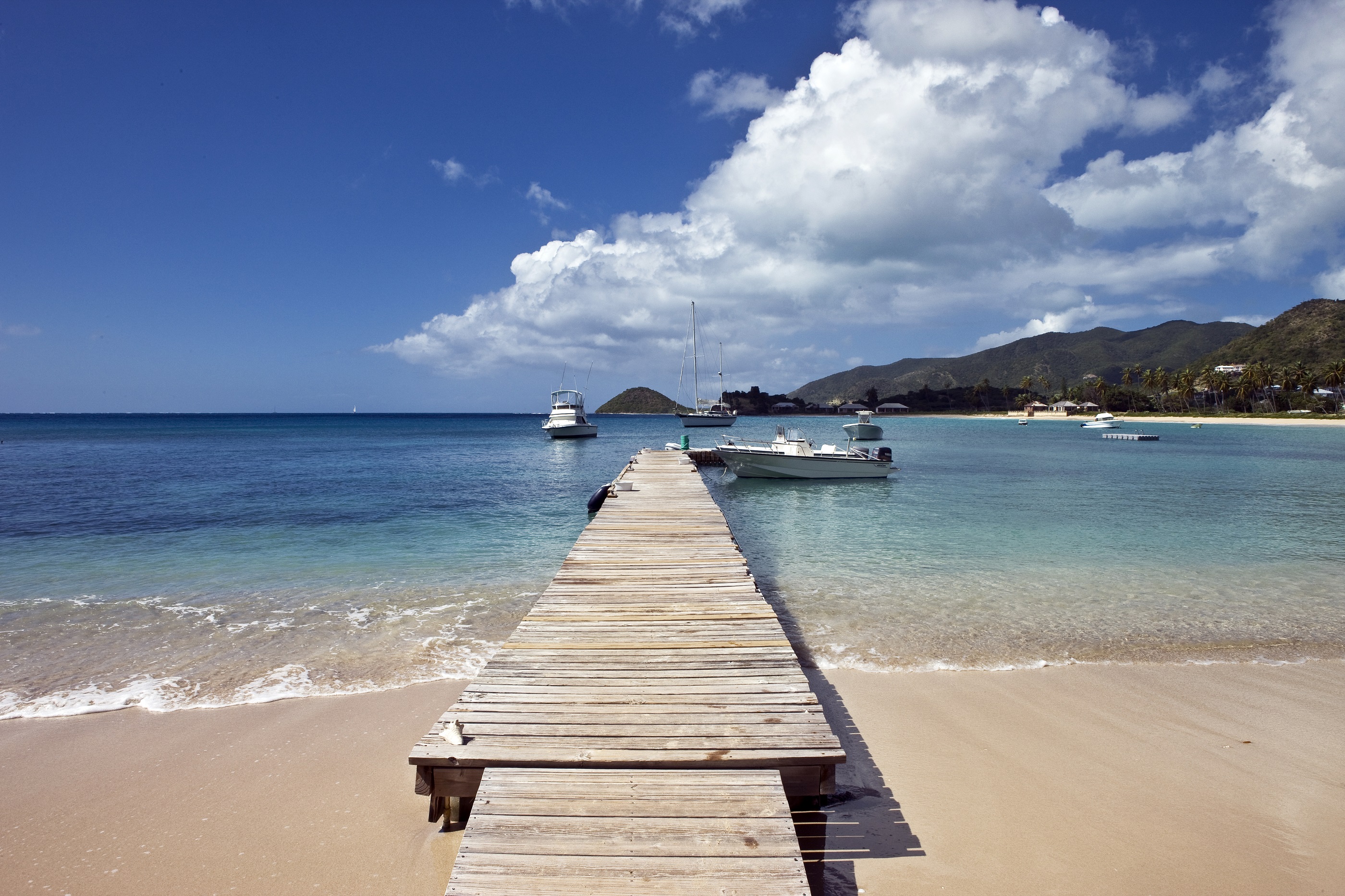 The beach at Curtain Bluff, Antigua
