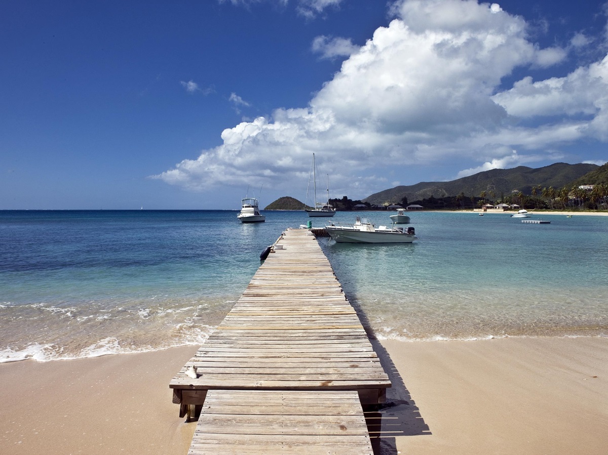 The beach at Curtain Bluff, Antigua