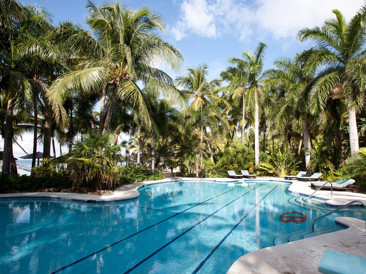 Swimming pool of Curtain Bluff, Antigua