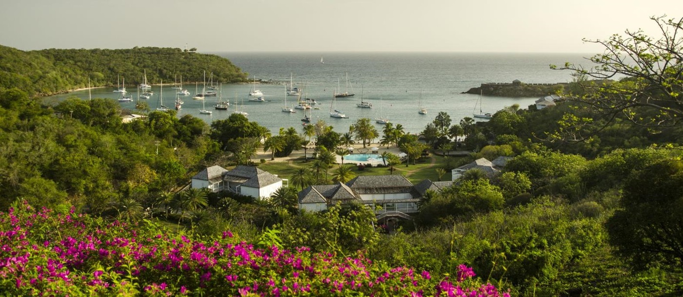 Lush surroundings of the Inn at English Harbour Antigua