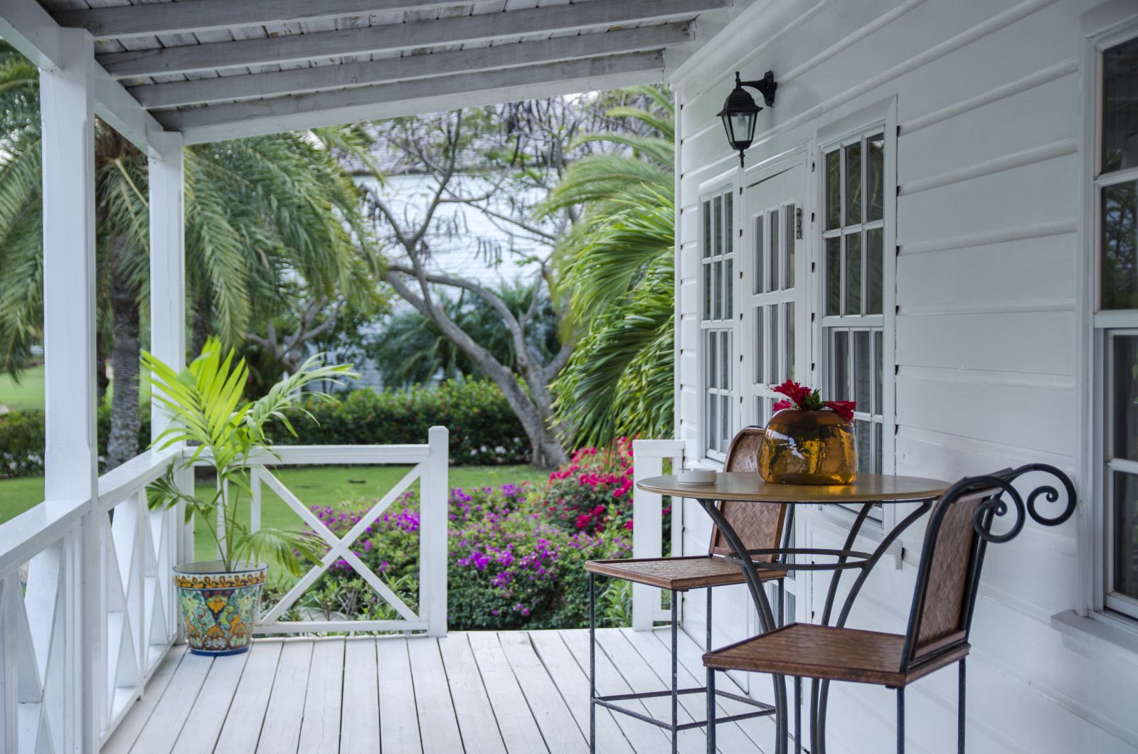 Terrace of a guest room at the Inn at English Harbour Antigua
