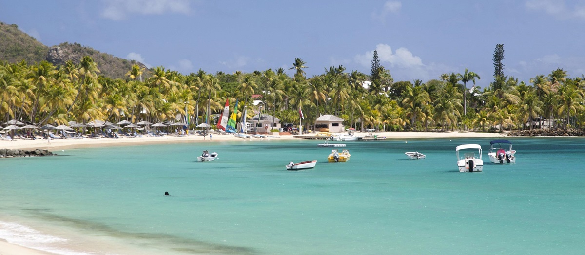 Boats near Antigua Beach