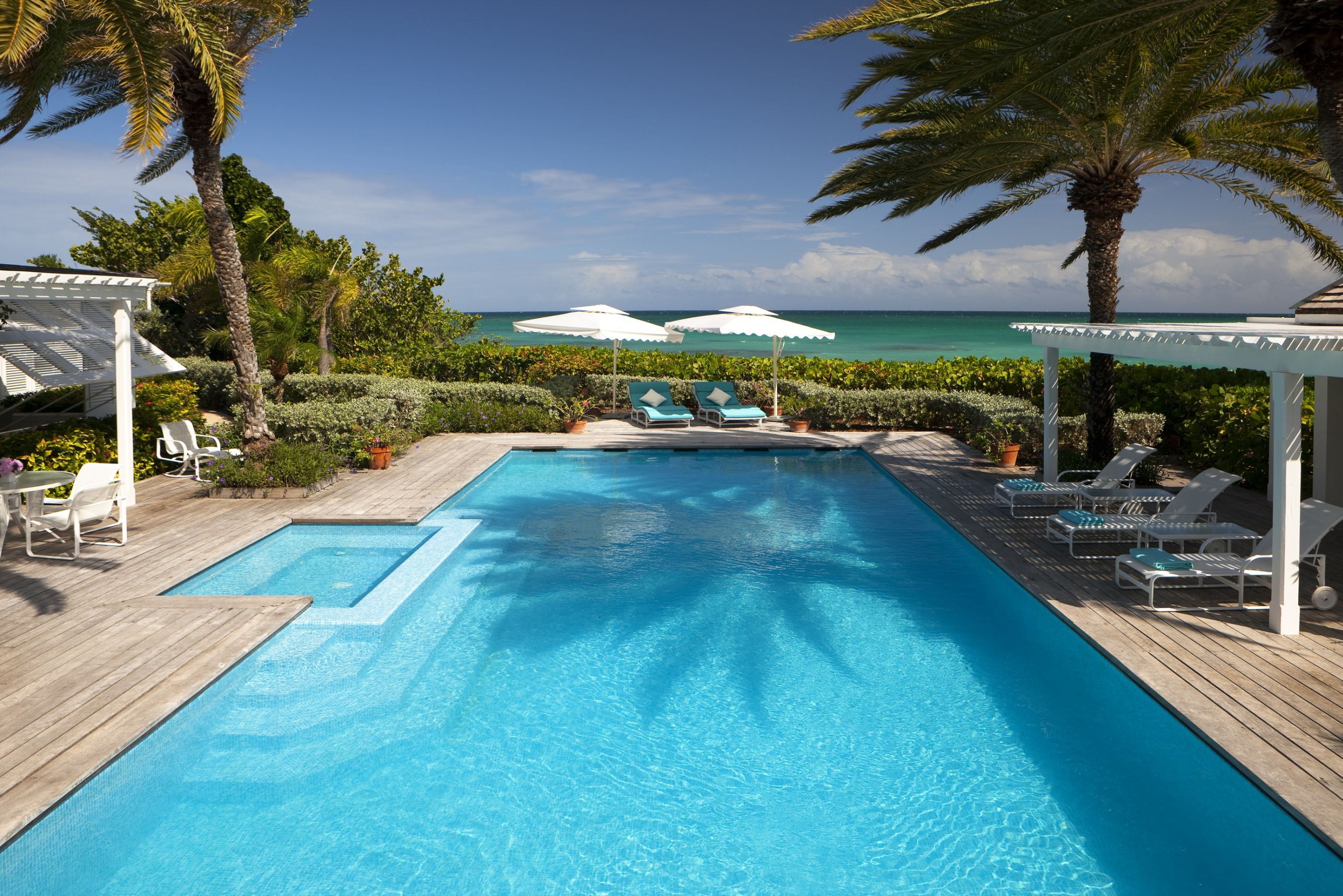 primary pool area at Bannaquit, Antigua