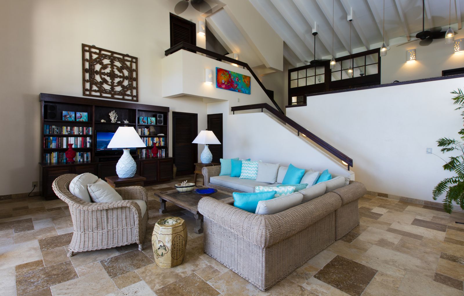 Living area in Banyan Villa