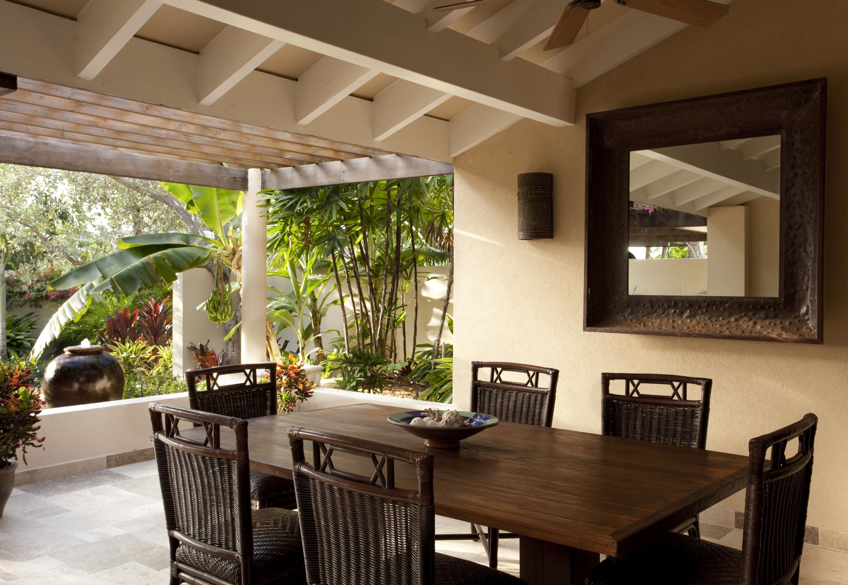 Dining table of Banyan Villa, Antigua
