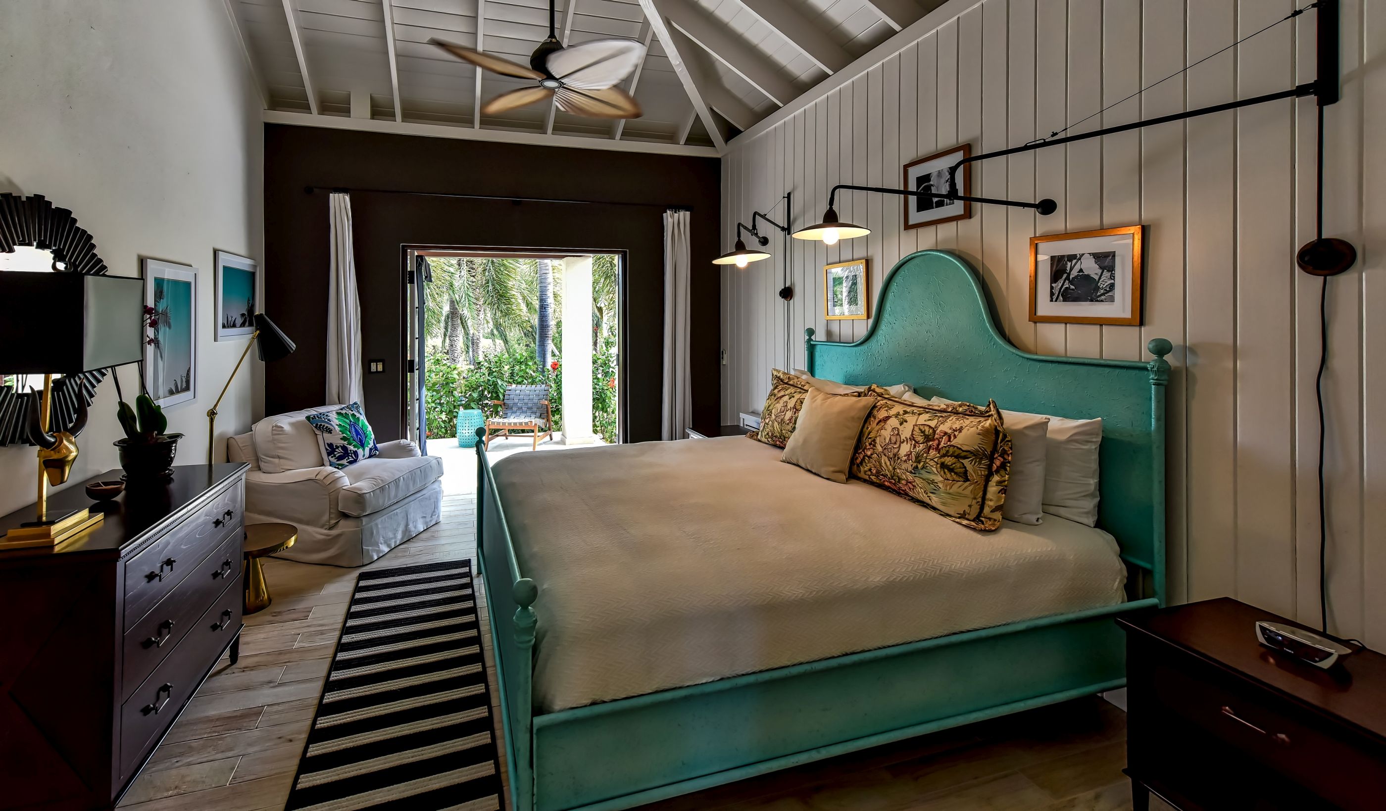 BLue double bedroom at Blue Pelican, Antigua