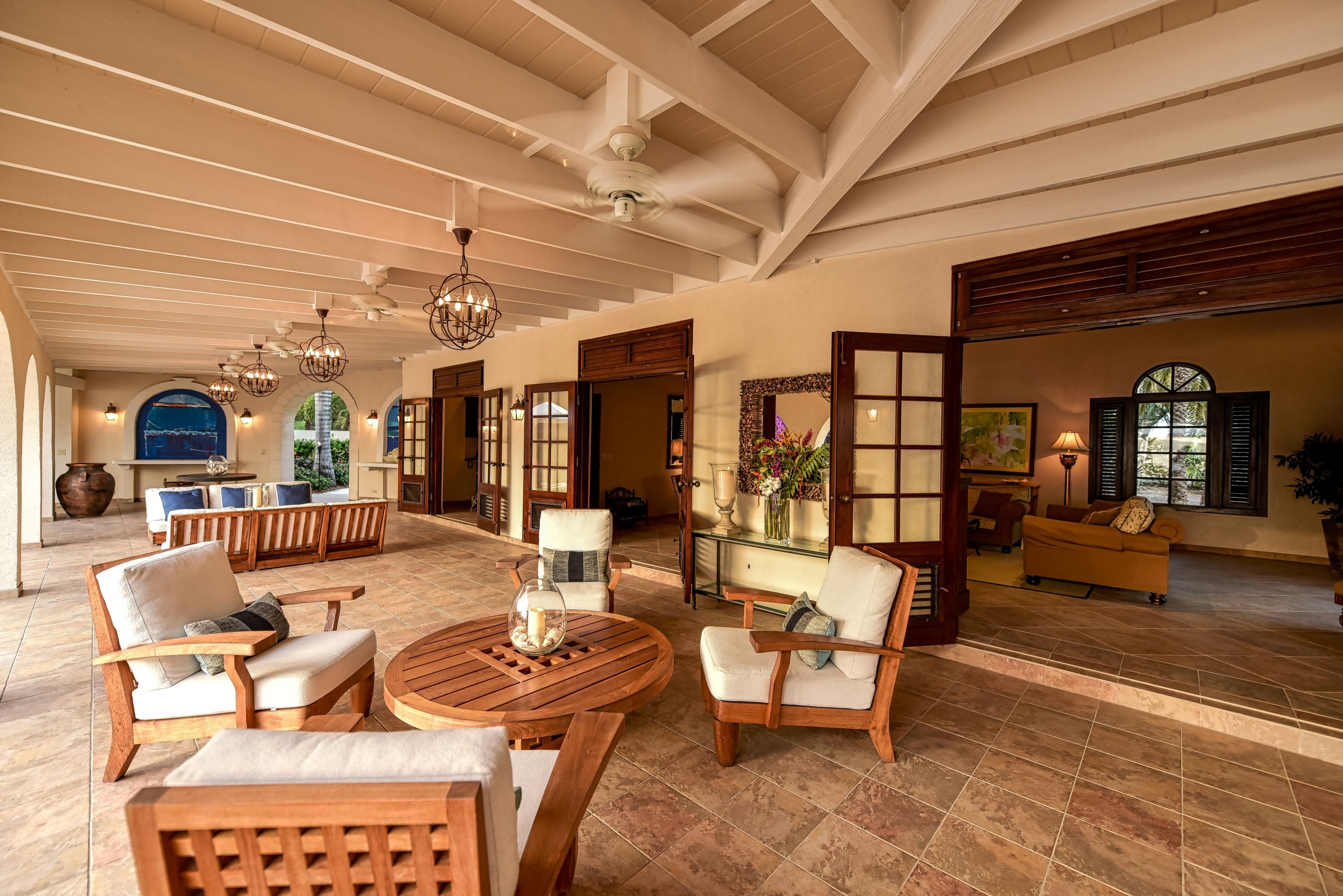 Sitting area at Blue Pelican, Antigua