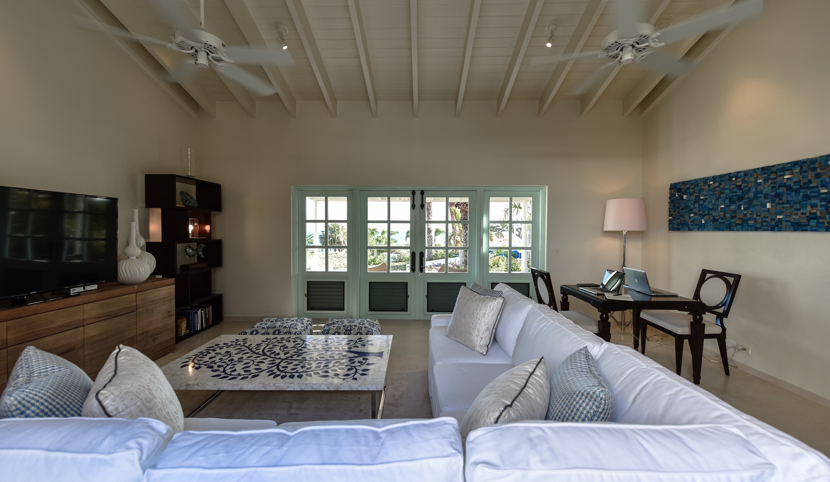 Interior of the living room in Evangeline, Antigua