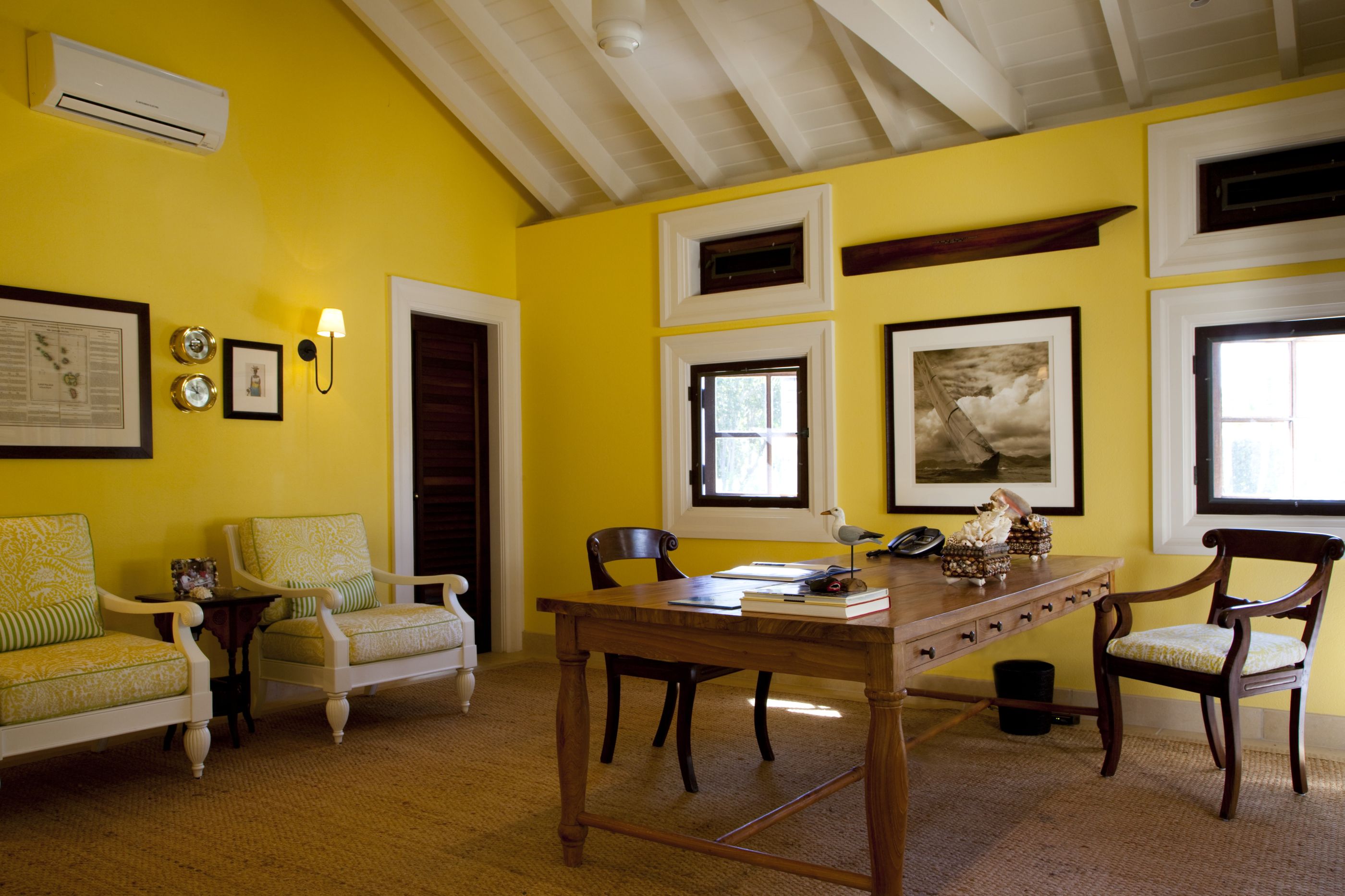 Yellow office in Frangipani, Antigua
