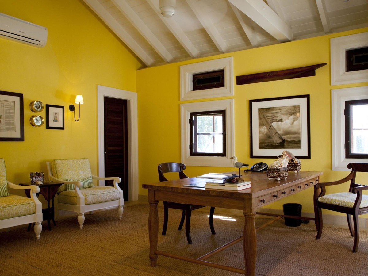 Yellow office in Frangipani, Antigua