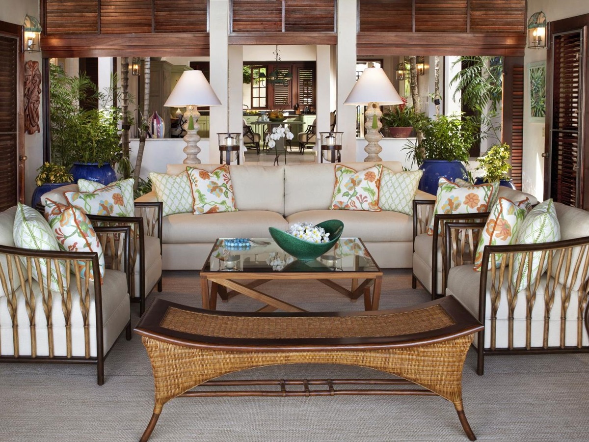 Living room of Hummingbird, Jumby Bay, Antigua