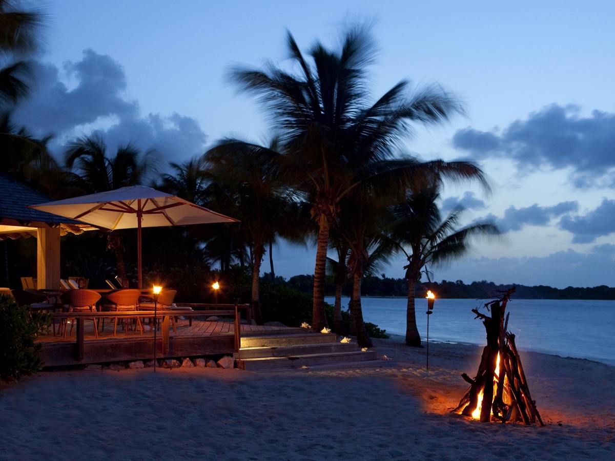 Beach at night at La Casa, Antigua