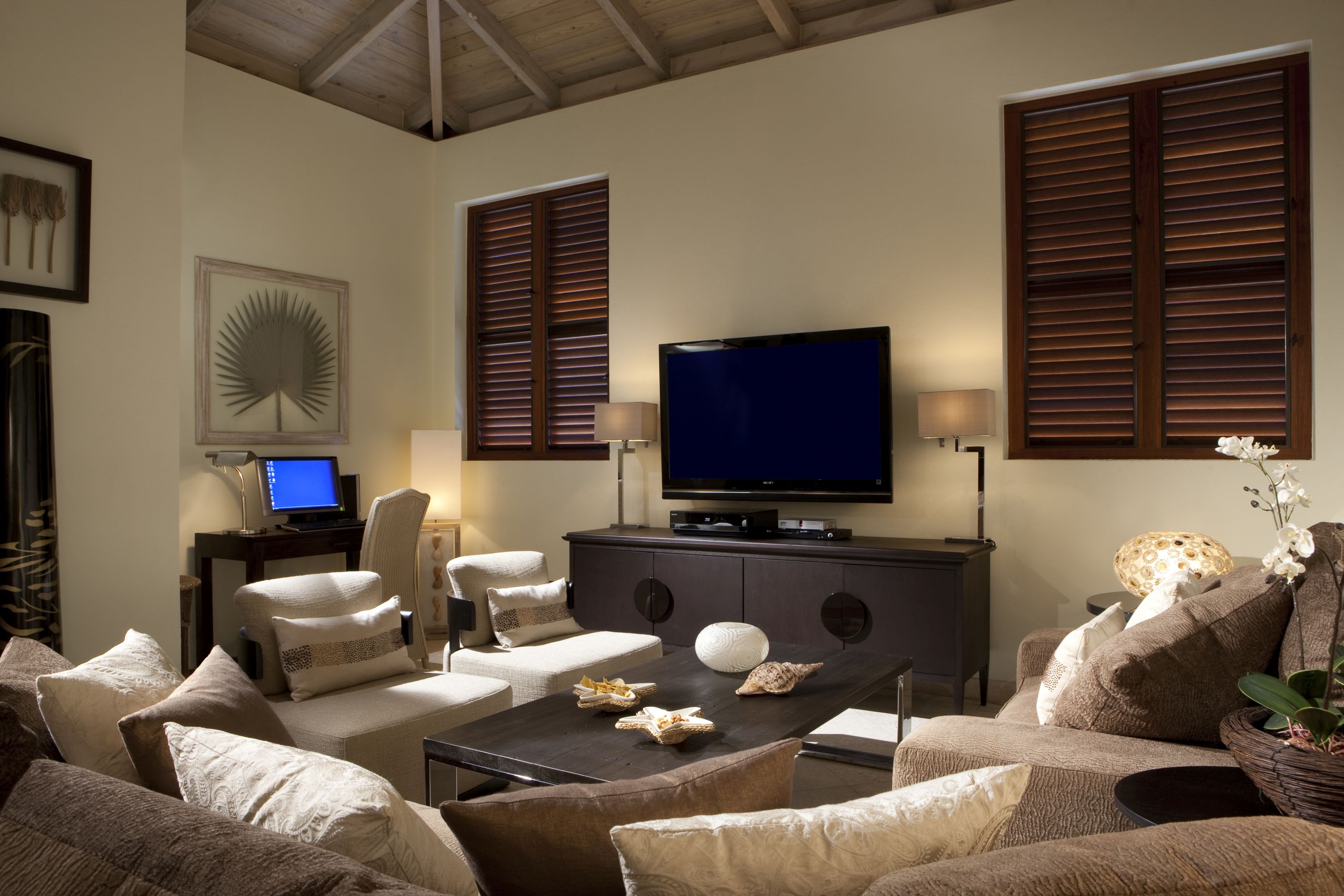 TV room at La Casa, Antigua