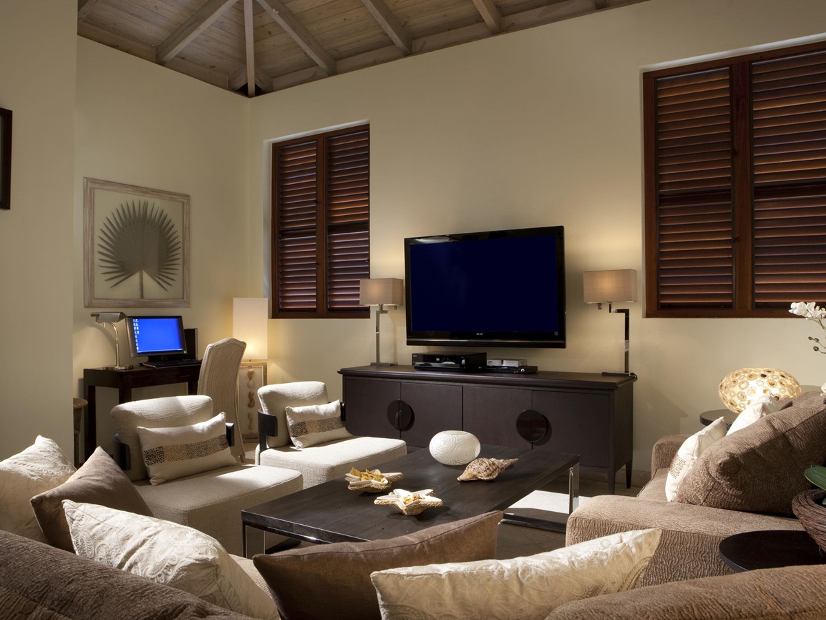 TV room at La Casa, Antigua
