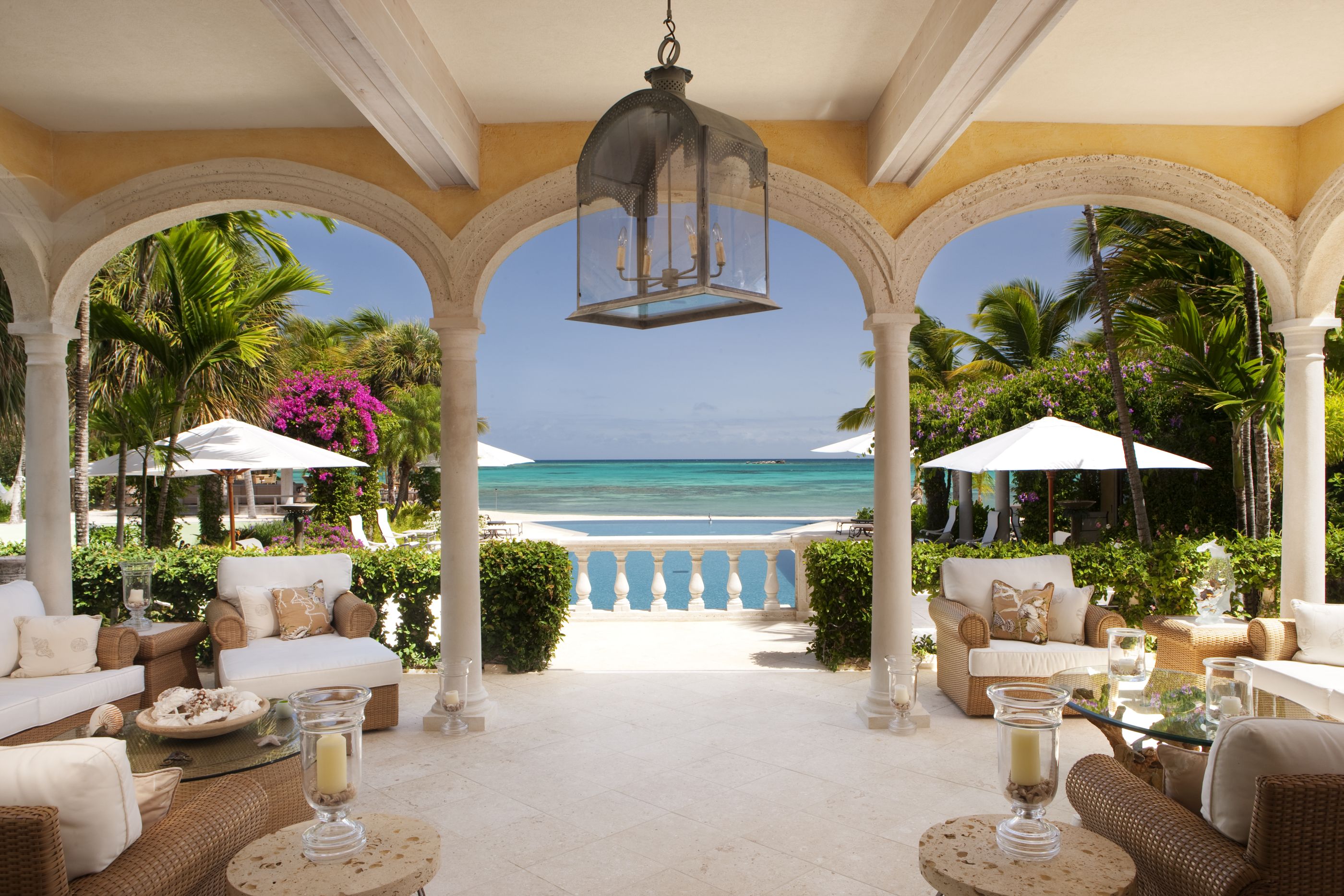 OUtdoor sitting area of La Casa, Antigua