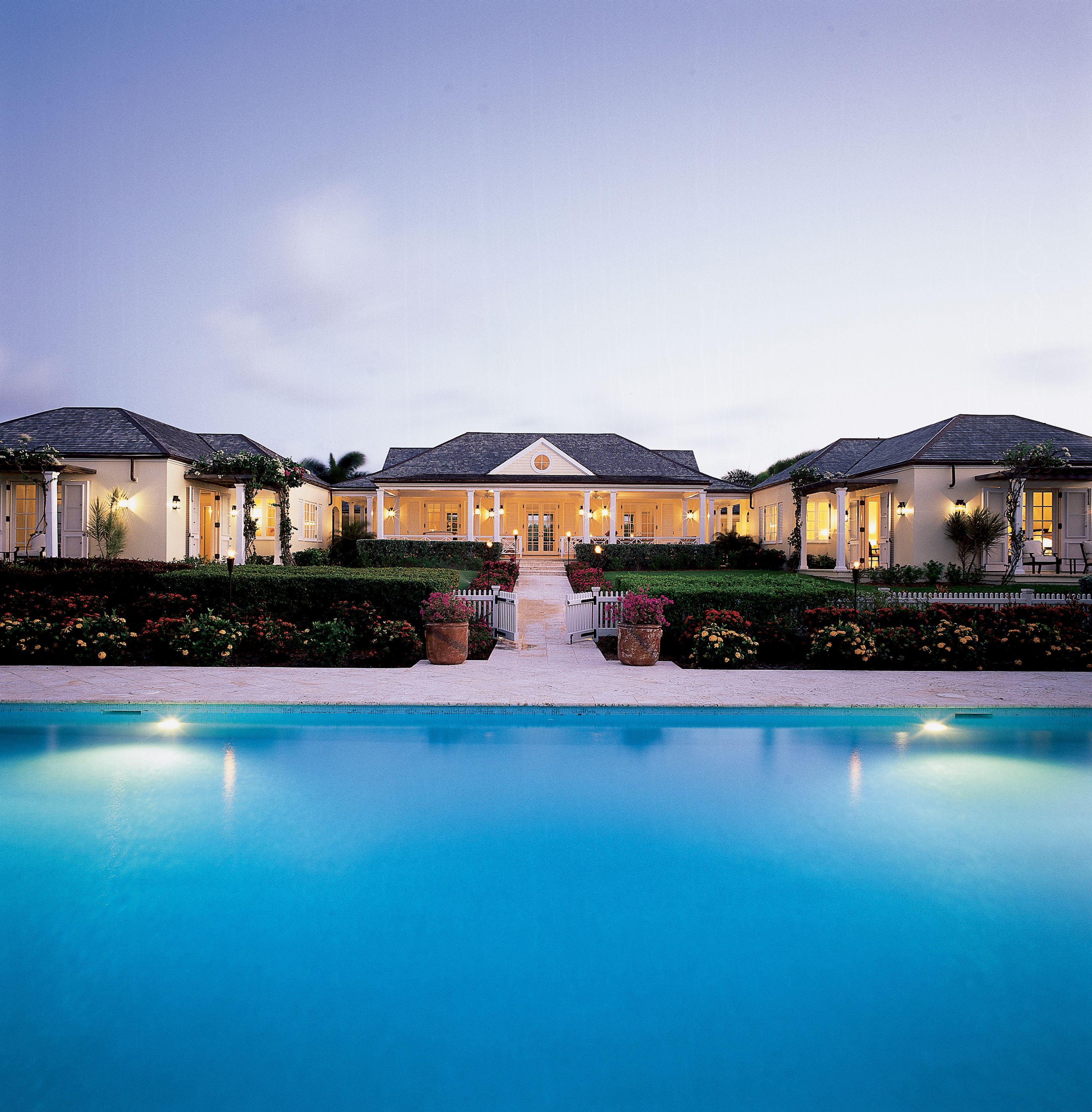 Exteriors and swimming pool of Oleander, Antigua