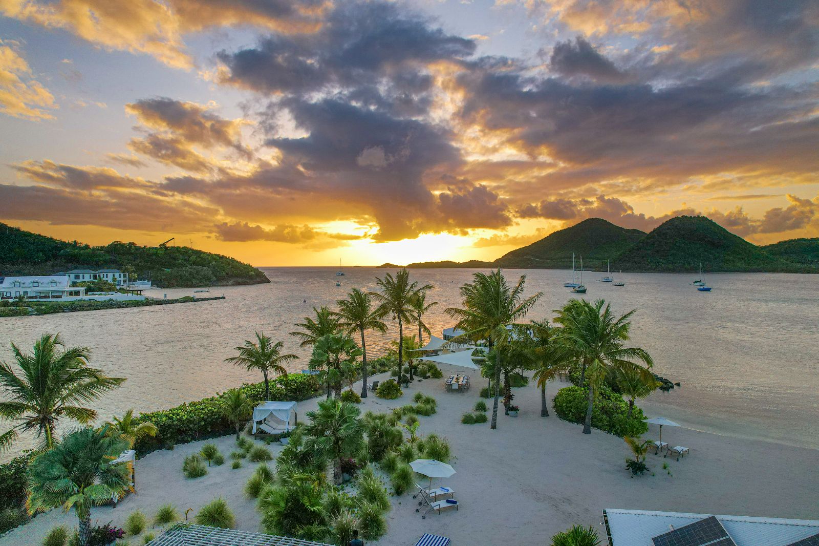 Sunset at Palm Point in Antigua