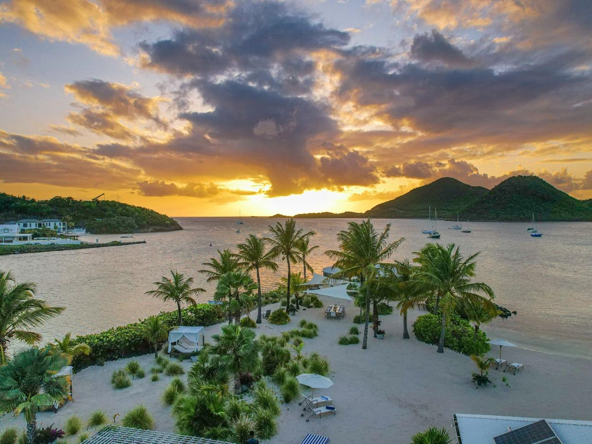 Sunset at Palm Point in Antigua