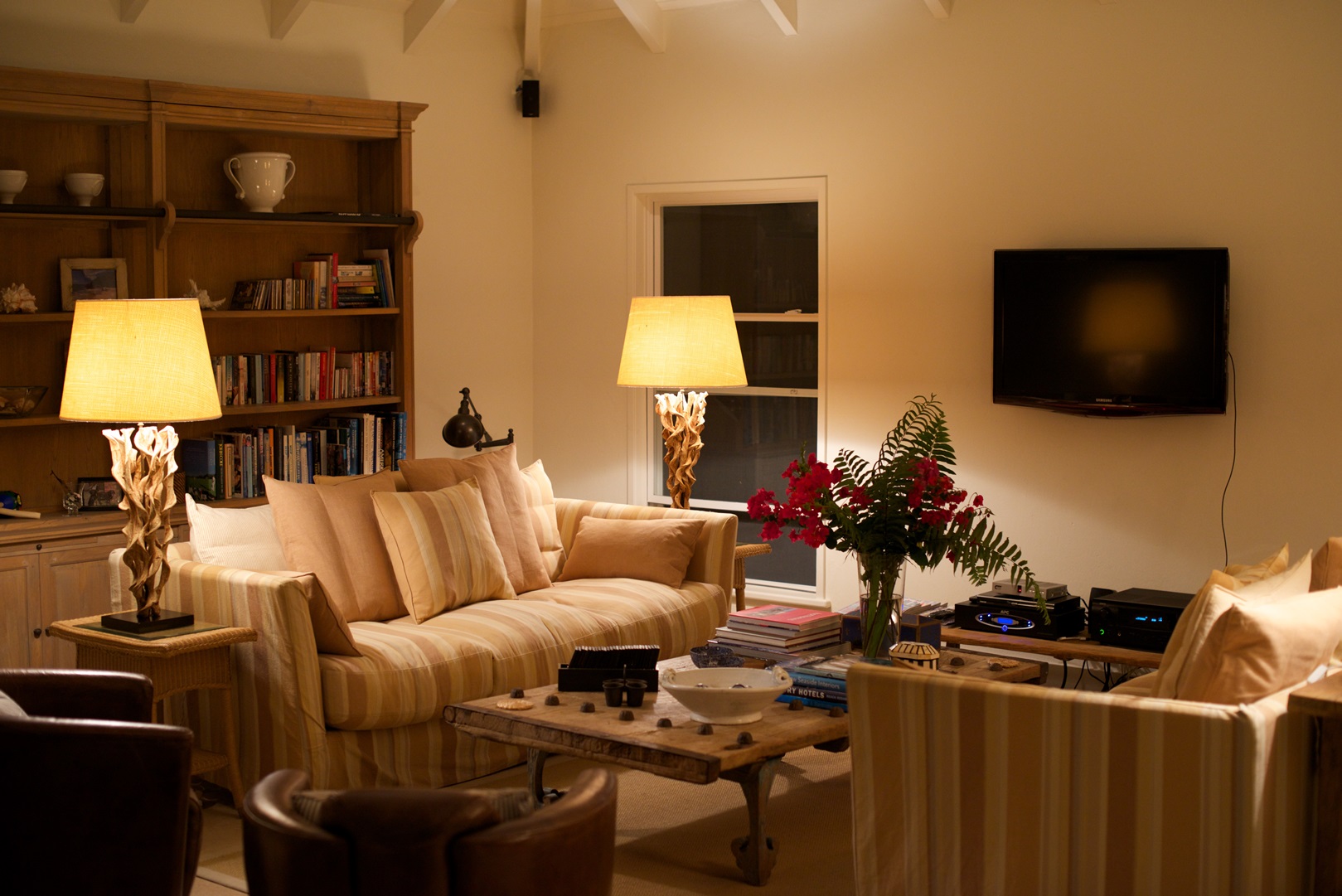 The living room in Pigeon Beach House, Antigua
