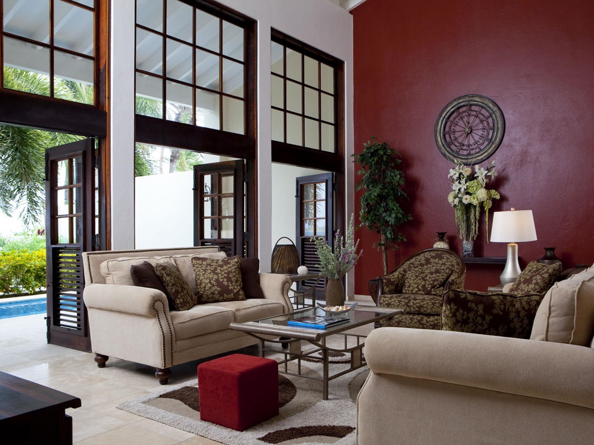 Living area of Palm Point, Antigua