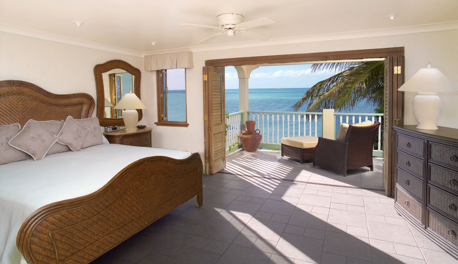 Master bedroom at  Rock Cottage - Antigua