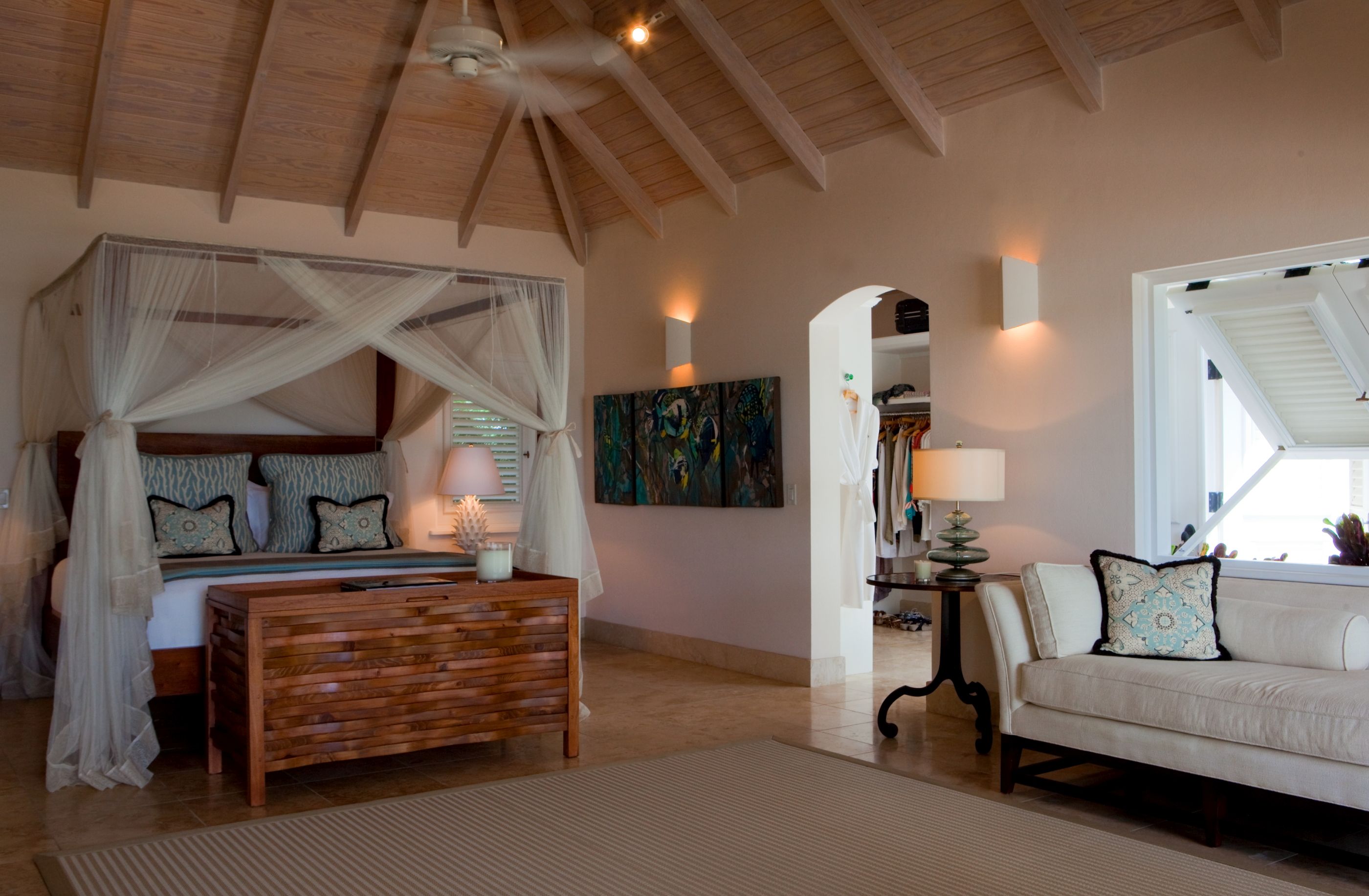 Double bedroom of Sandpiper Beach House, Antigua