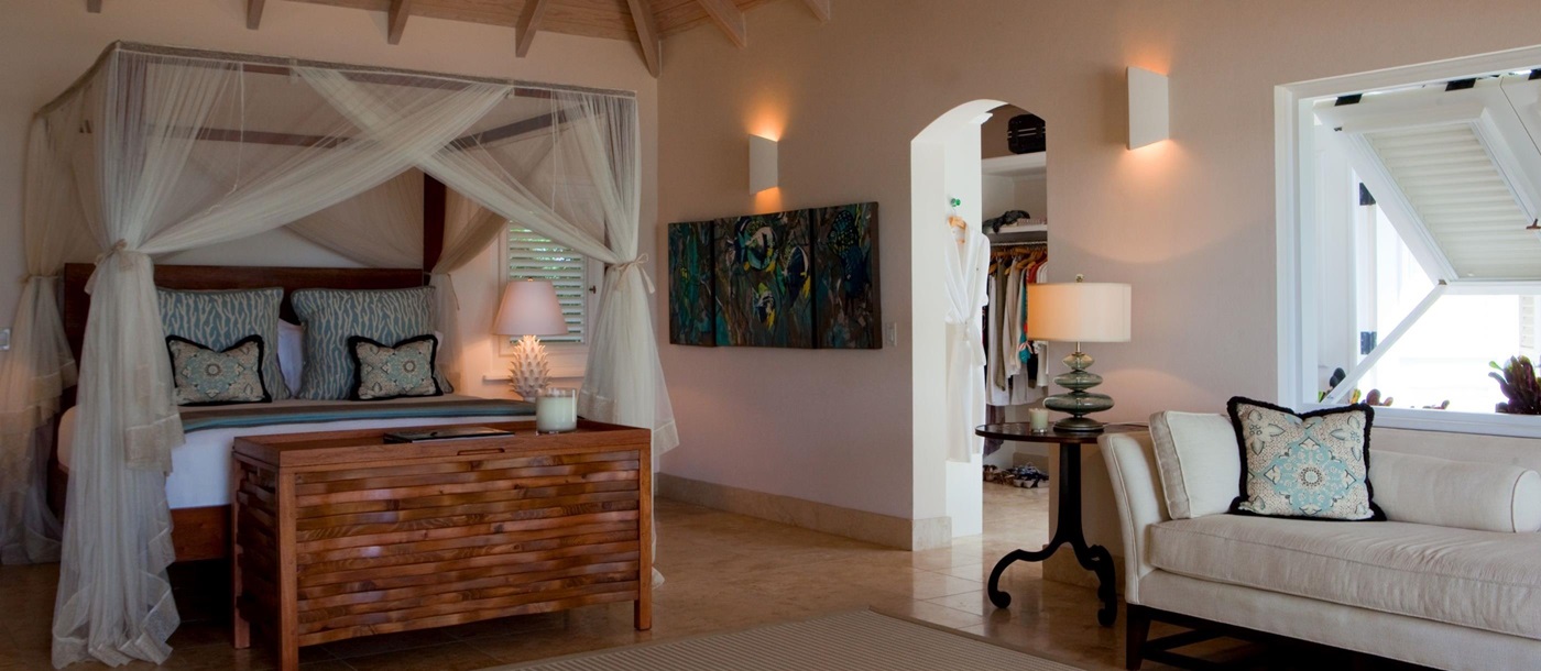 Double bedroom of Sandpiper Beach House, Antigua