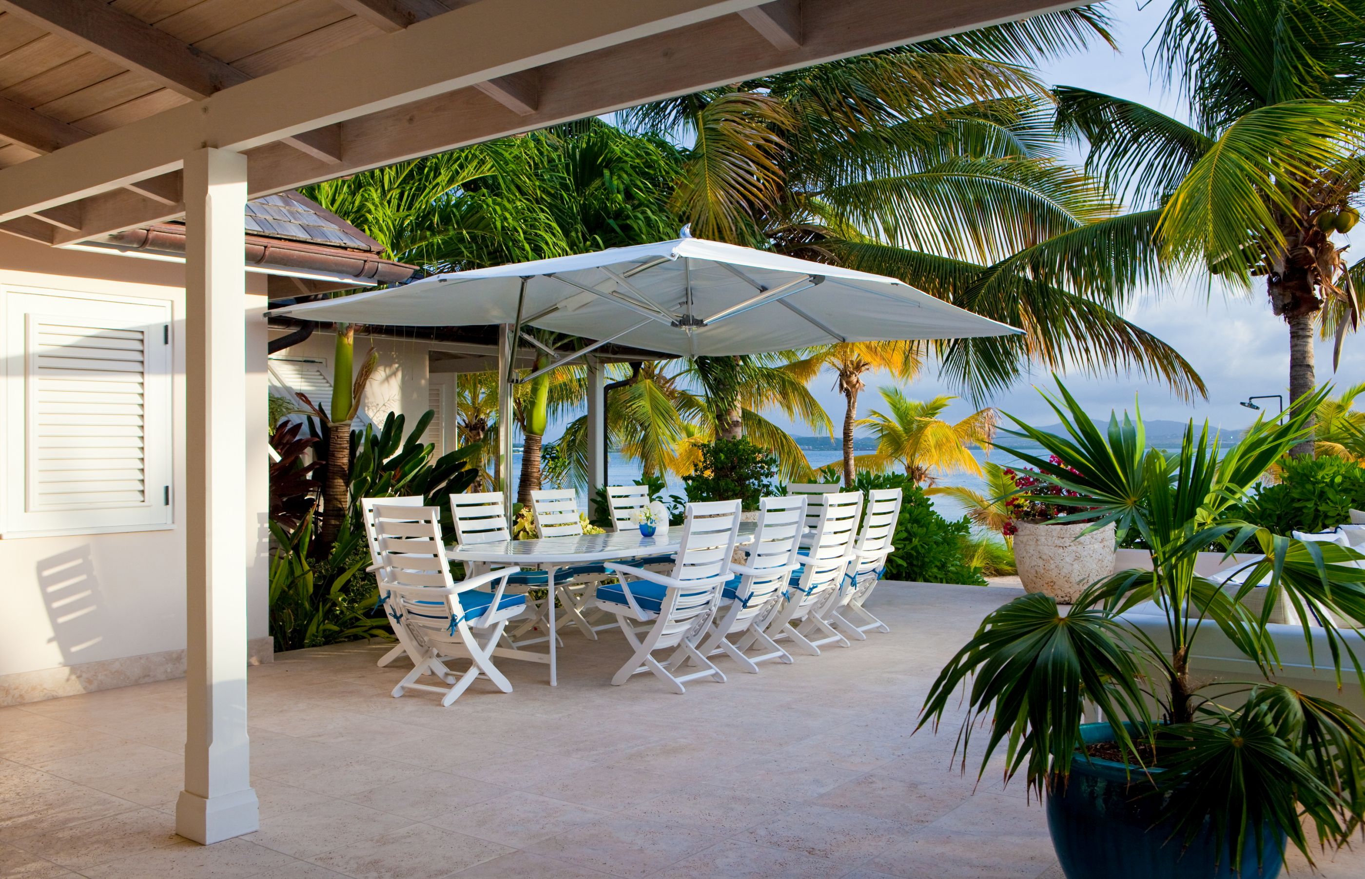 Dining at Sandpiper Beach House, Antigua