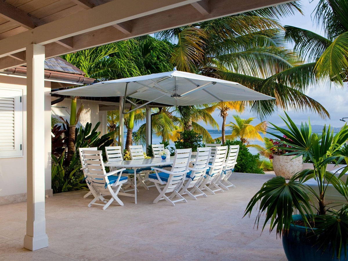Dining at Sandpiper Beach House, Antigua