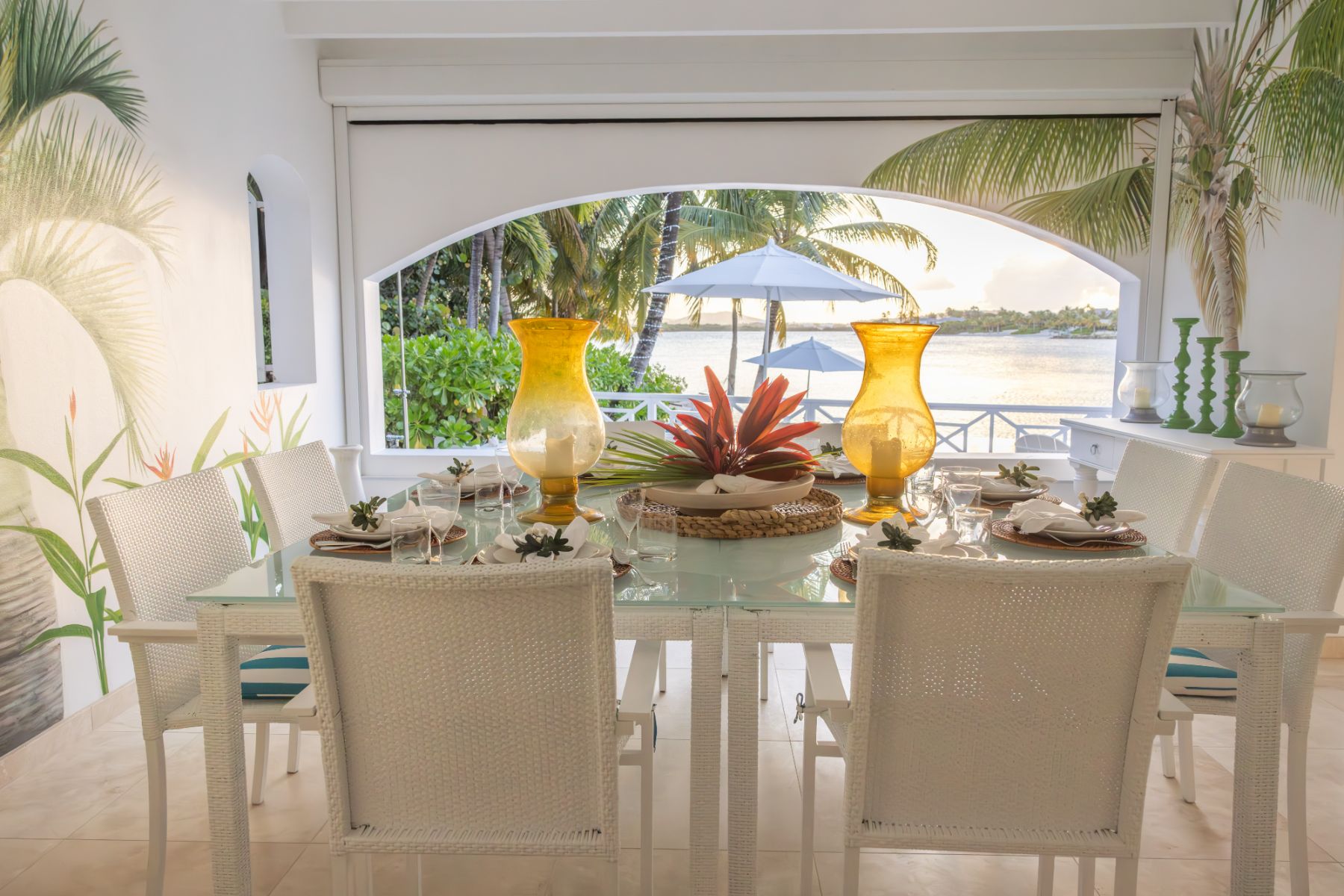 Dining at Sandy Cove, Jumby Bay in Antigua
