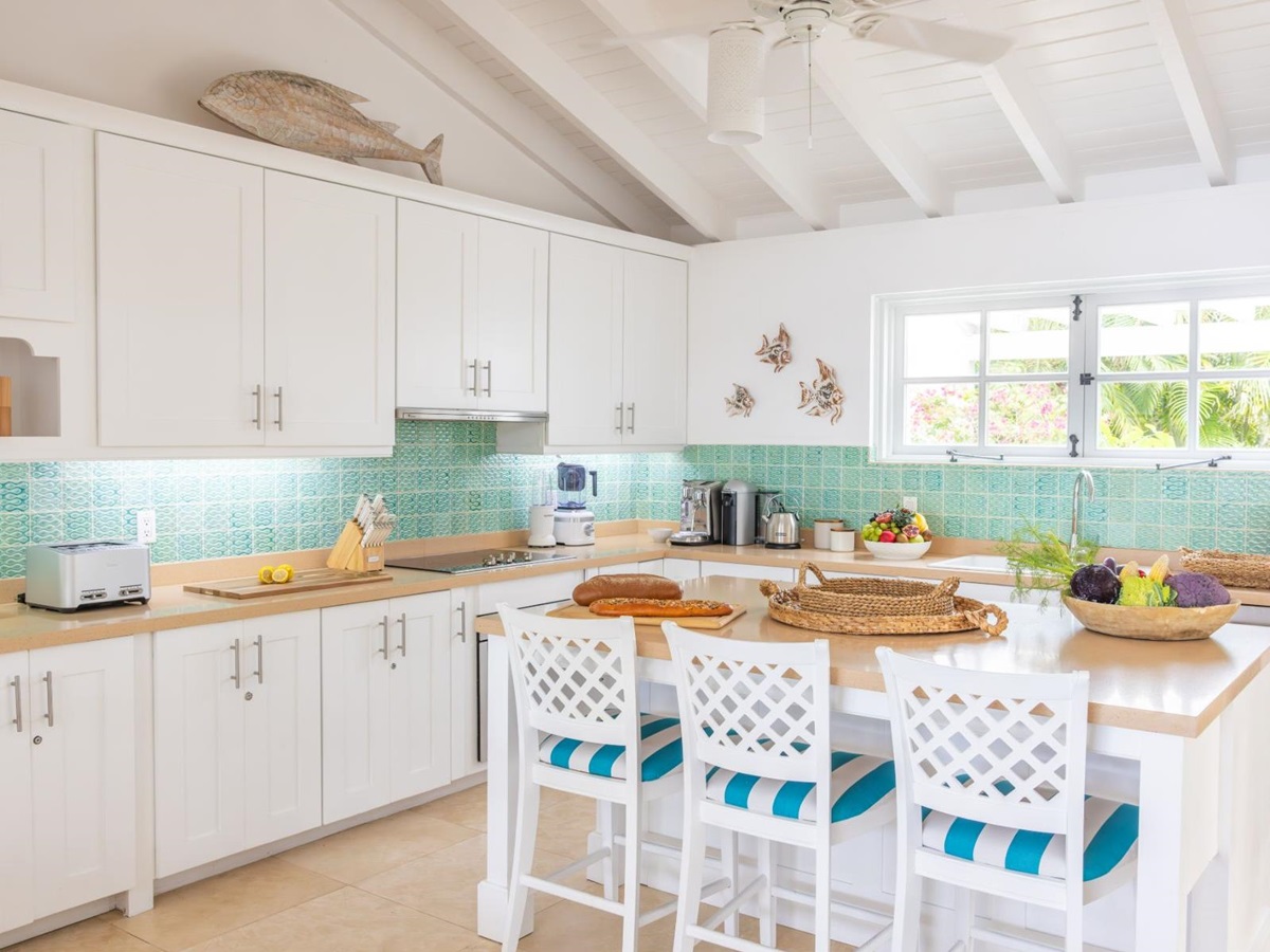 Kitchen at Sandy Cove, Jumby Bay in Antigua