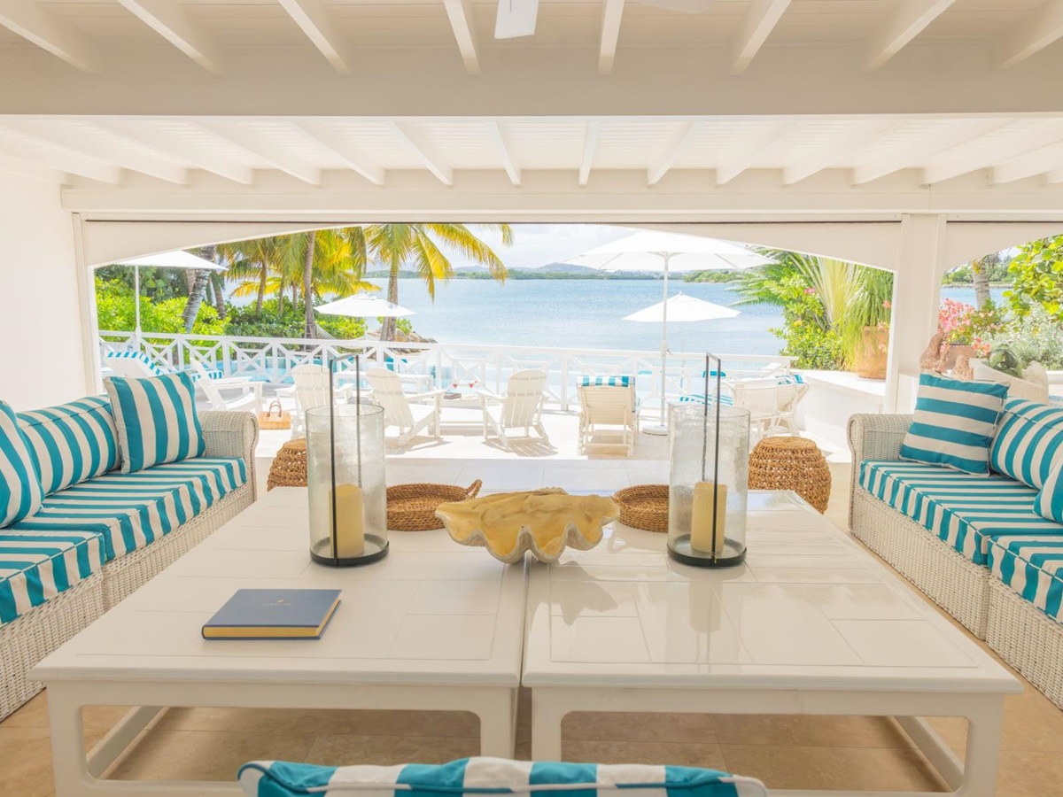 Living Room at Sandy Cove, Jumby Bay in Antigua