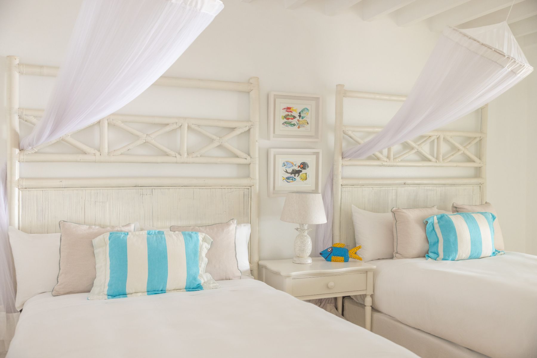 Twin Bedroom 1 at Sandy Cove, Jumby Bay in Antigua