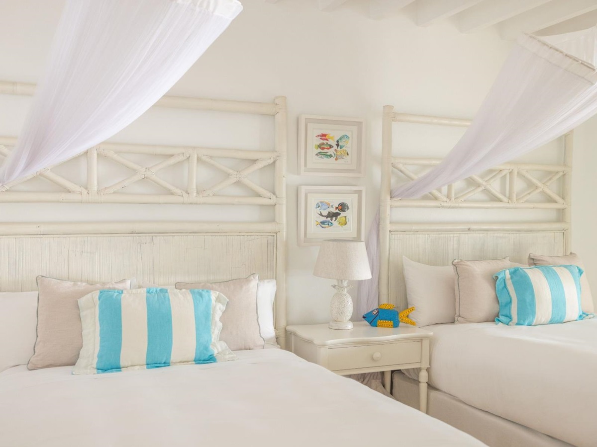 Twin Bedroom 1 at Sandy Cove, Jumby Bay in Antigua