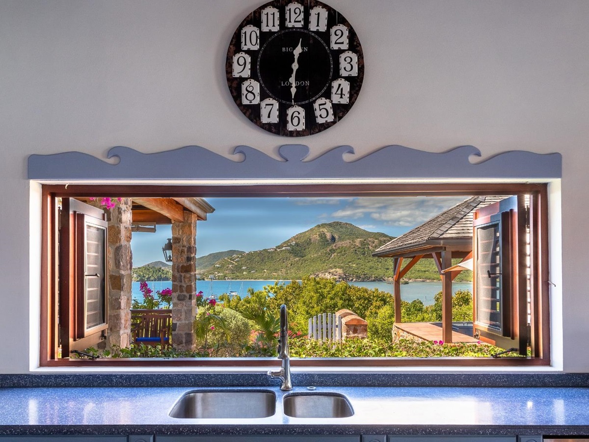 View from the Kitchen at St Anne's Point in Antigua