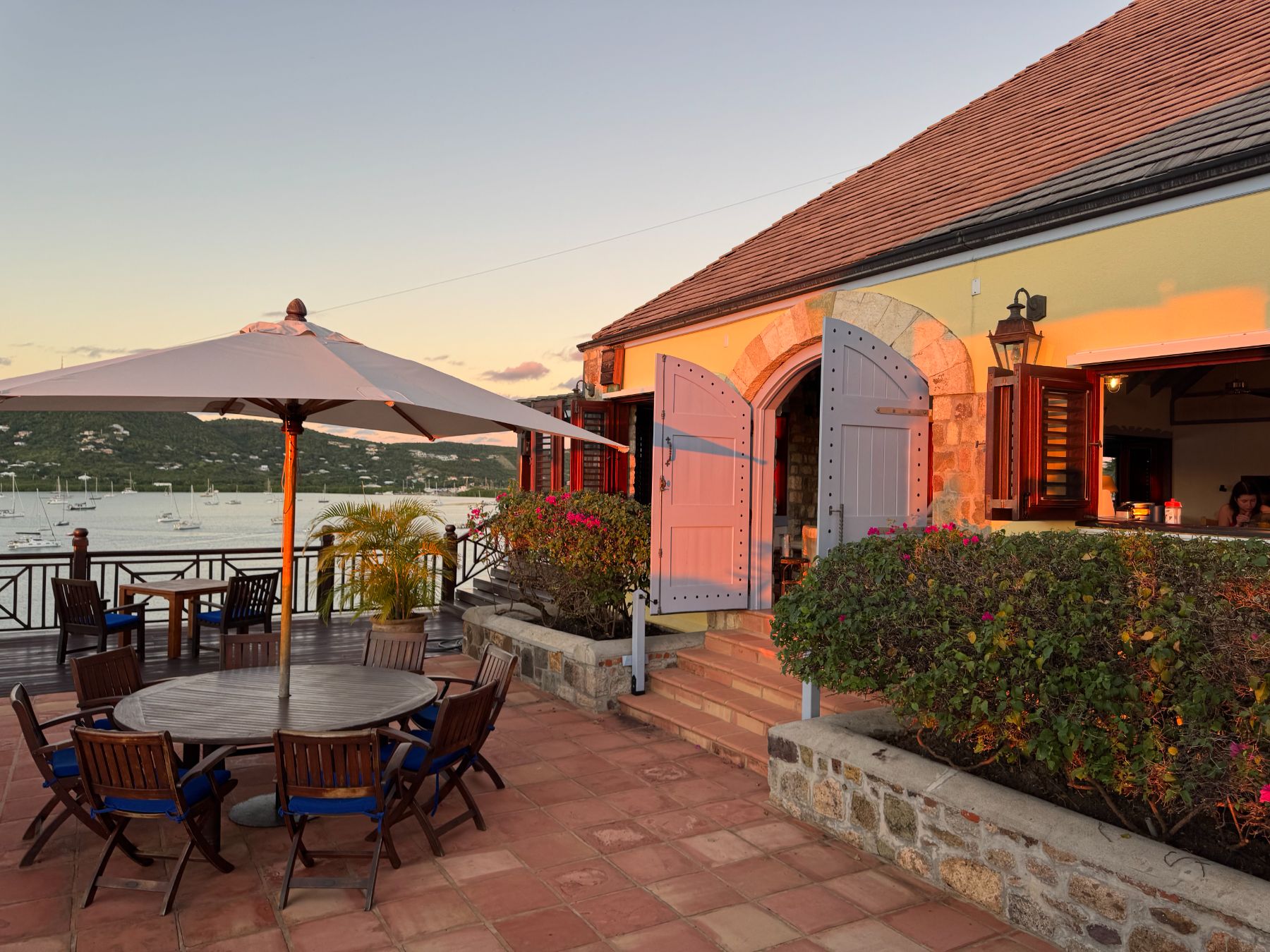Sunset on the Terrace at St Anne's Point in Antigua