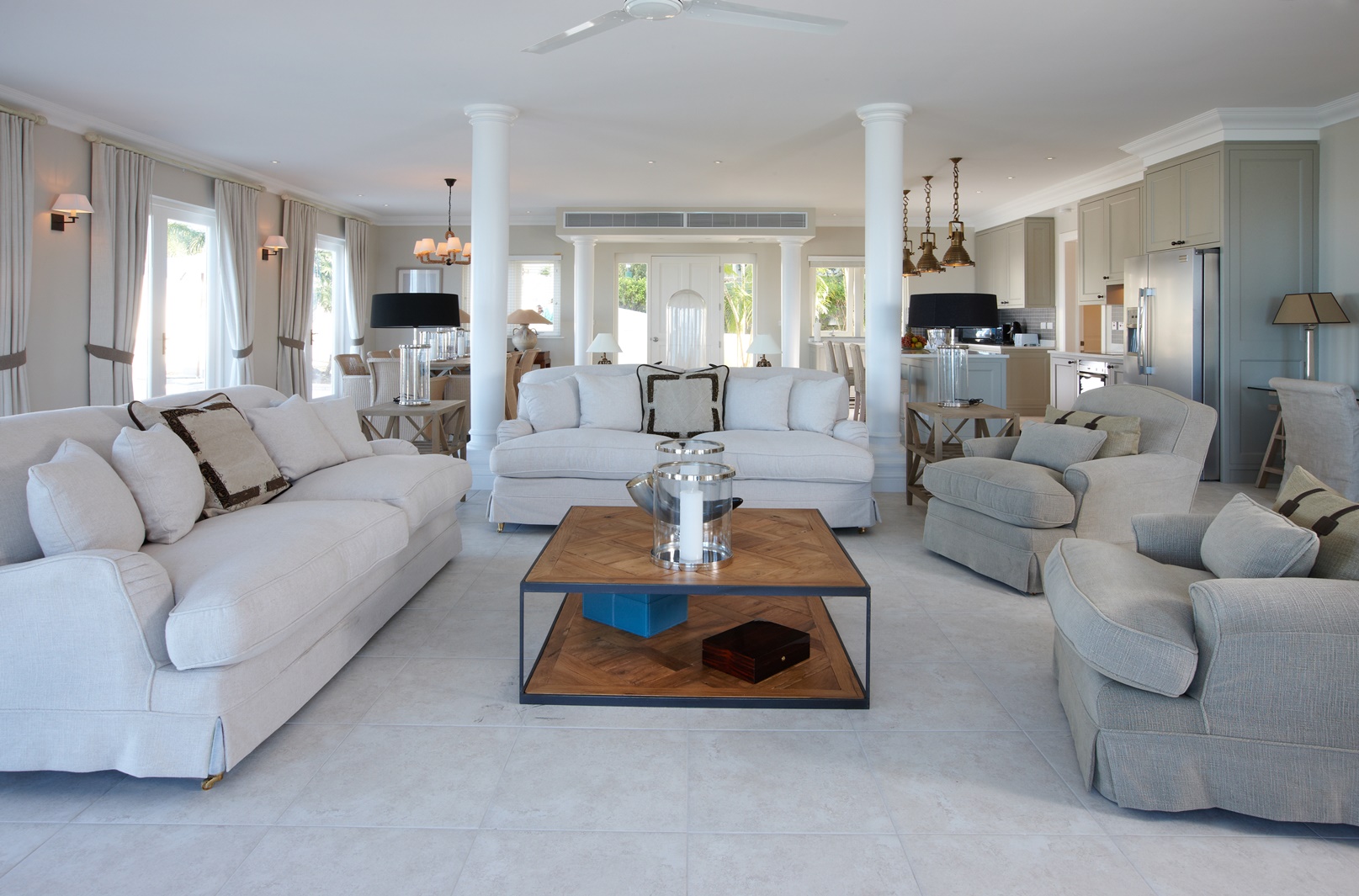 The lounge at Turtle Cottage in Antigua