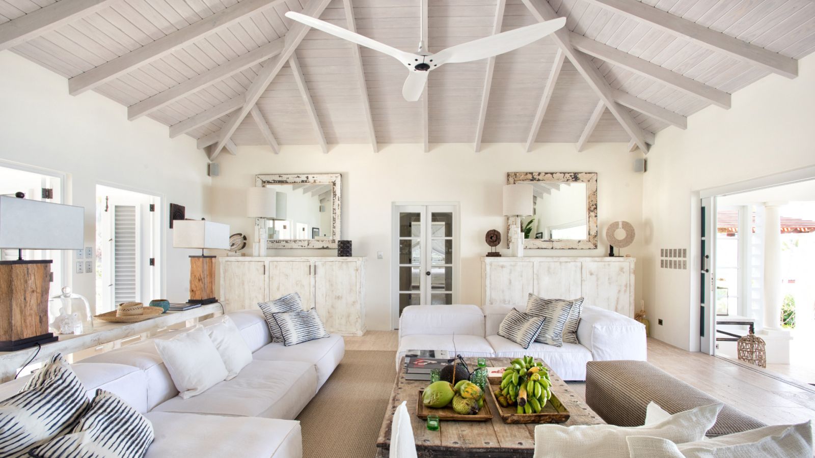 LIving room at Calabash-Jumby Bay in Antigua