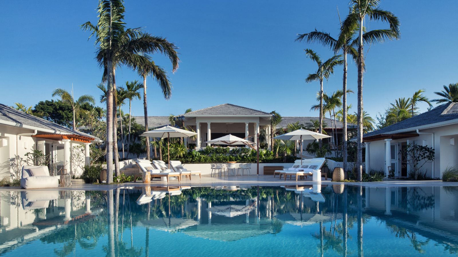 Pool and facade at Calabash-Jumby Bay in Antigua
