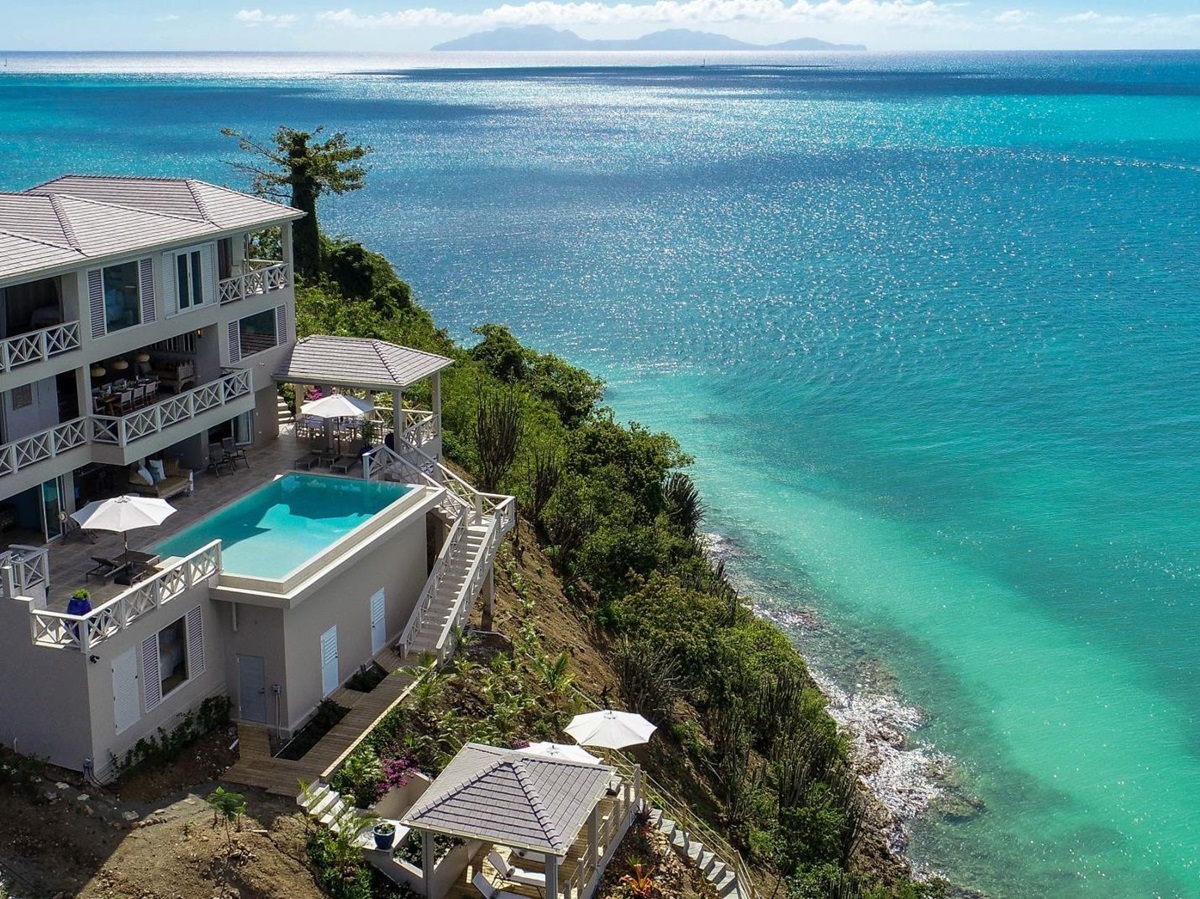 Aerial view of Villa Papillon