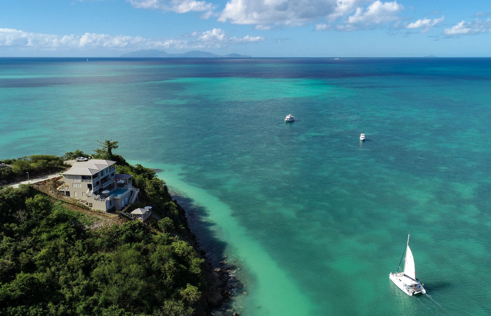 Aerial view of Villa Papillon