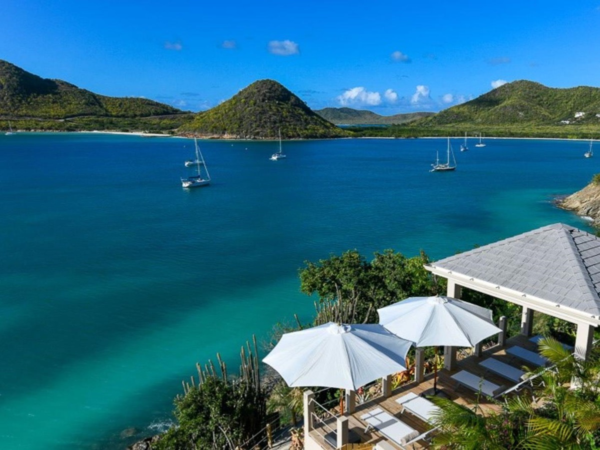 Panoramic sea view from Villa Papillon