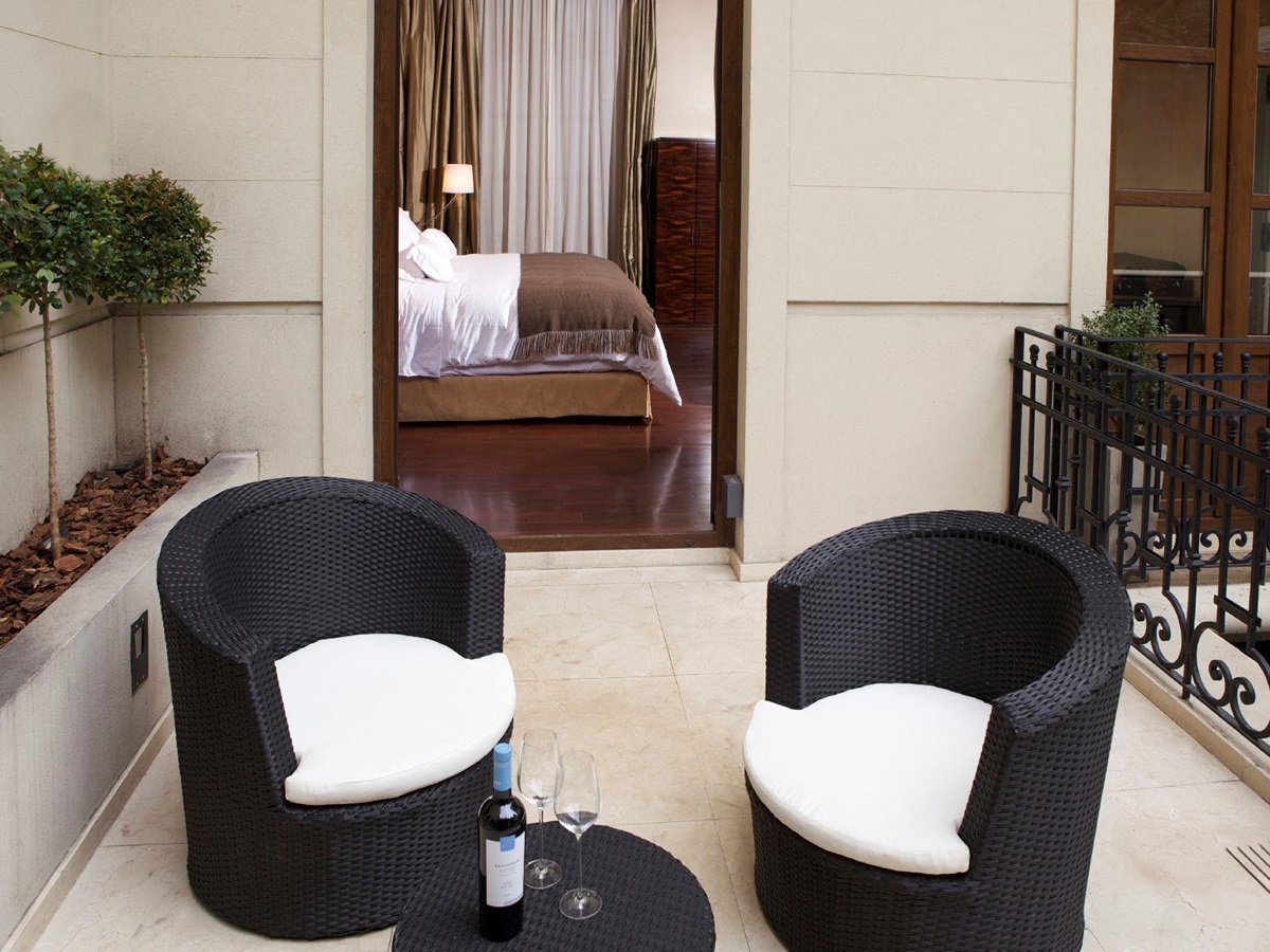 Terrace of the Ambassador Suite at the Algodon Mansion hotel in Buenos Aires