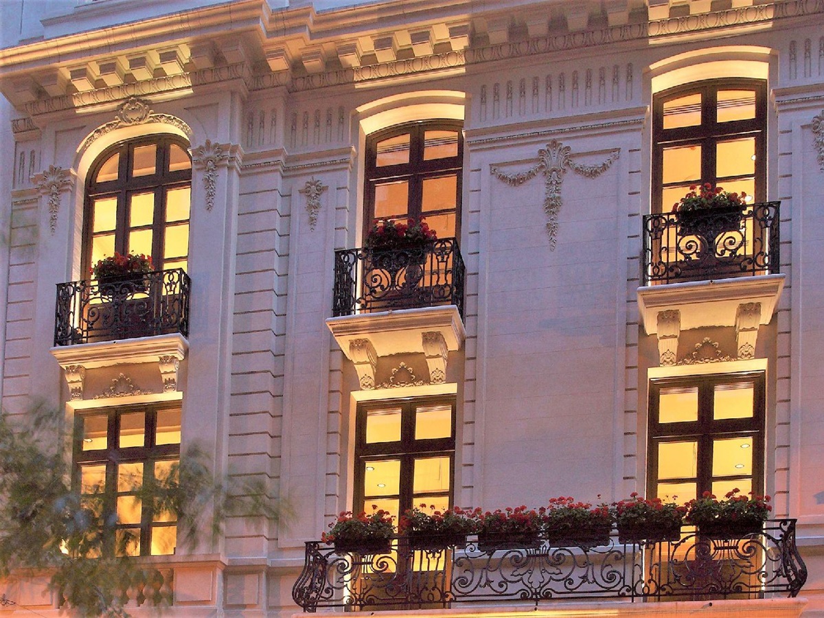 Facade of the Algodon Mansion hotel in Recoleta Buenos Aires