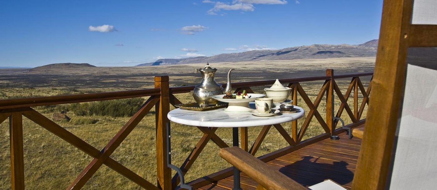 Terrace at Eolo in Argentina