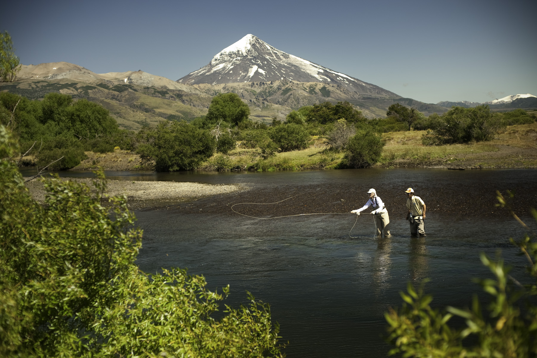 Fishing at Estancia Huechahue, Argentina