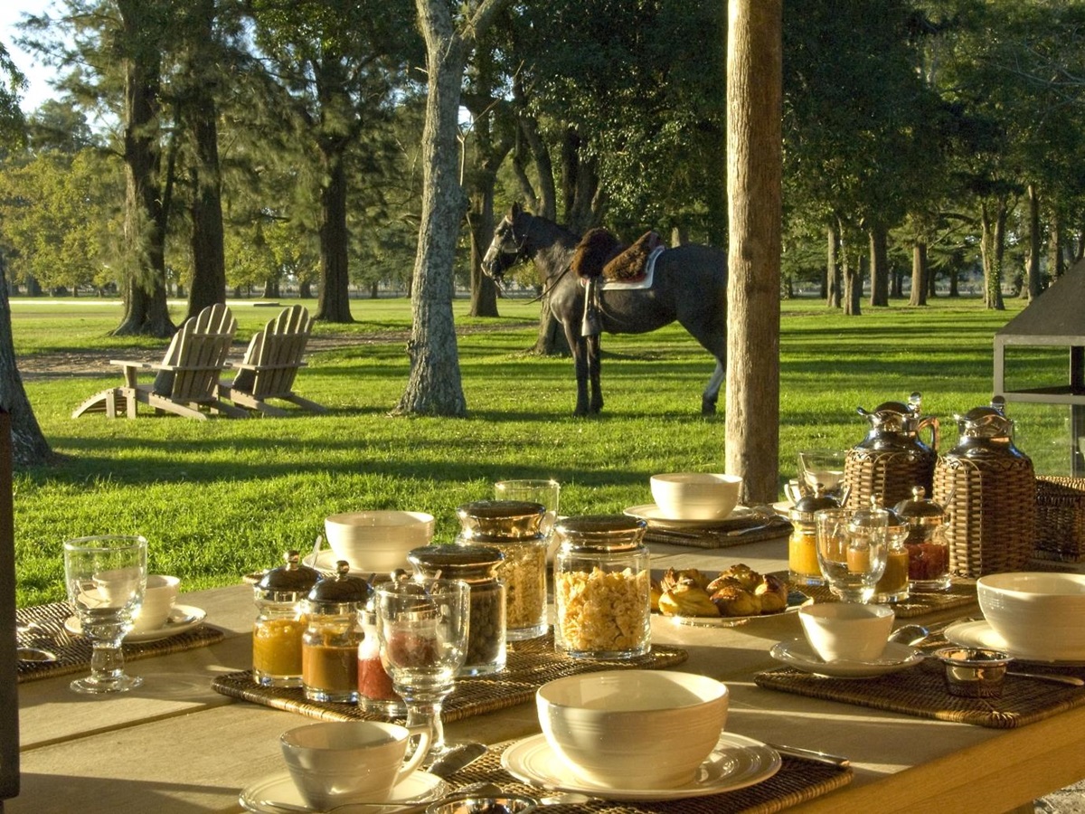 Breakfast at Estancia La Bamba de Areco in Argentina